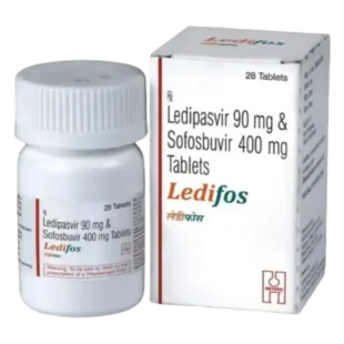 Ledifos Ledipasvir 90 mg + Sofosbuvir 400 mg (Harvoni) 28 Comprimidos - Medicamento Antivirales