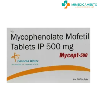 Micofenolato Mofetilo 500 mg (Mycept 500) x 60 Comprimidos – Medicamento genérico para la prevención del rechazo de órganos en pacientes trasplantados