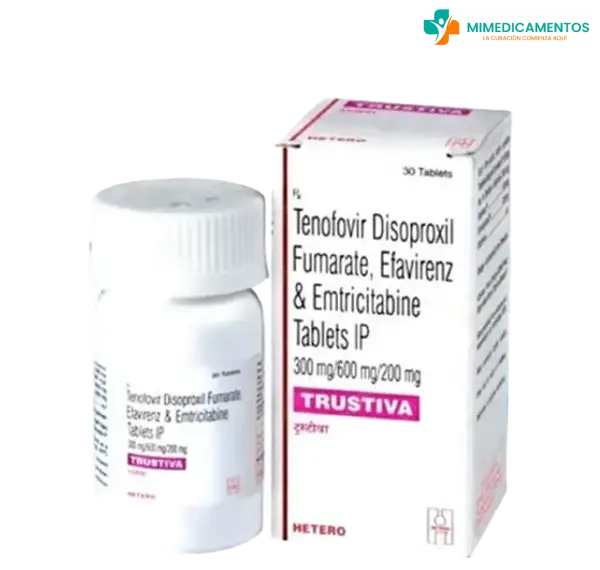 Tenofovir 300 mg + Efavirenz 600 mg + Emtricitabina 300 mg (Trustiva) Comprimidos – medicamento genérico para el tratamiento de la infección por VIH-1