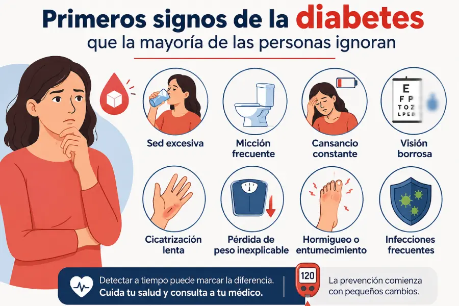 Primeros signos de la diabetes que la mayoría de las personas ignoran