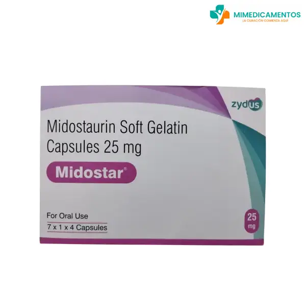 MIDOSTAURINA 25 mg (Midostar) x 28 Cápsulas