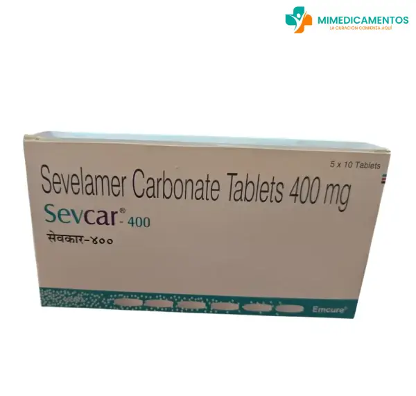 SEVELAMER 400 mg (Sevcar) x 50 Tabletas