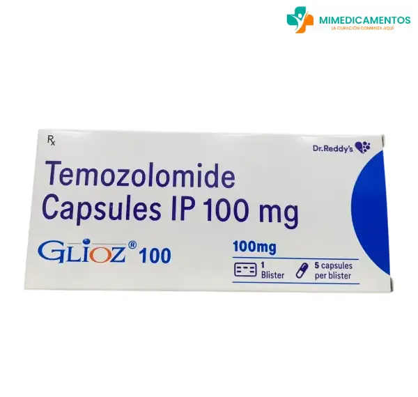 TEMOZOLOMIDA 100 mg (Glioz) x 5 Cápsulas
