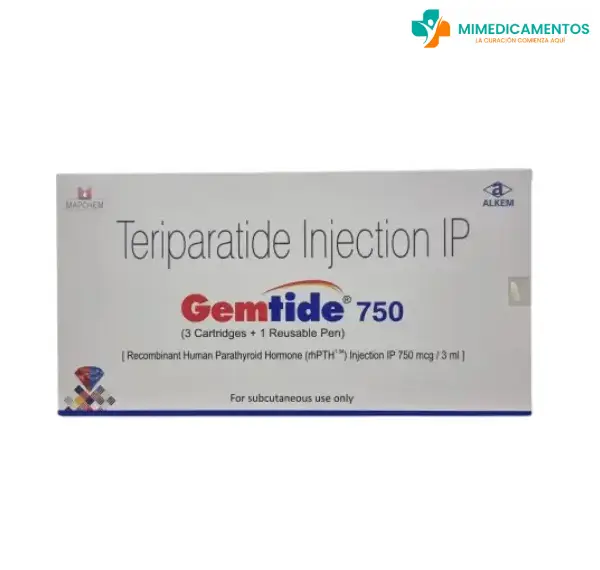 TERIPARATIDA 750 mcg/3 mL (Gemtide) Inyectable